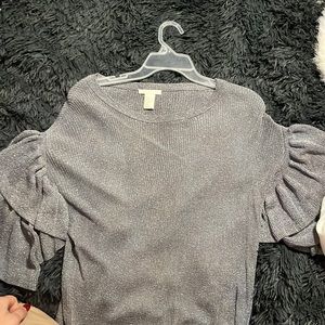 sparkly grey dress shirt